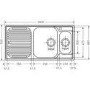 Franke ARX661PRHDPACK Ariane Right Hand Sink and Tap Designer Pack