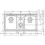 Franke ARX670 Ariane 2.5 Bowl Stainless Steel Sink