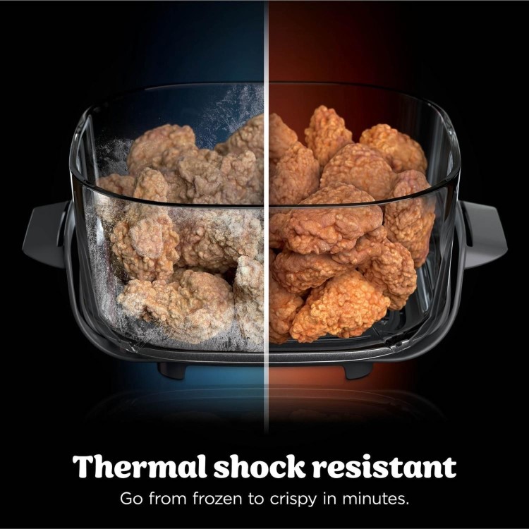 Ninja AS090UKWH CRISPi PRO 5-in-1 Glass Air Fryer – White  Air Fry Roast Bake Reheat & Dehydrate Healthy Crispy Cooking