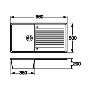 Single Bowl White Composite Kitchen Sink with Reversible Drainer - CDA Asterite