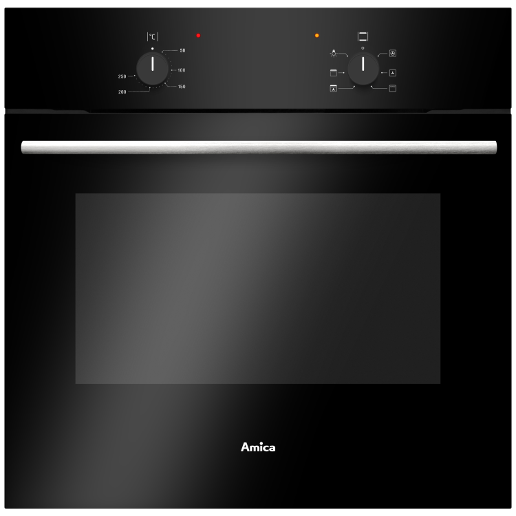 Amica ASC200BL Fan Single Oven - Black
