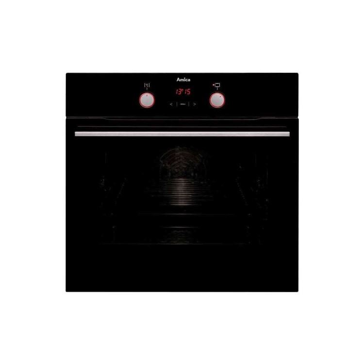 GRADE A2 - Amica ASC420BL 7-function 65L Single Oven With Aqualitic Enamel Cavity And Soft Close Door - Black