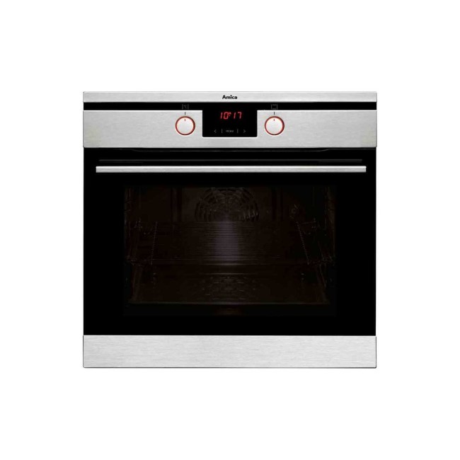 Amica ASC420SS 7-function 65L Single Oven With Aqualitic Enamel Cavity And Soft Close Door - Stainle