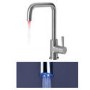 Reginox Single Lever Brushed Steel Tap With LED Lighting