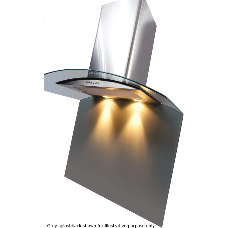 CDA ASG82CBL Curved Glass Splashback 800W x 750H - Black