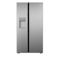 Beko ASGN542S Side-by-side Fridge Freezer With Non-plumbed Ice And Water Dispenser - Silver