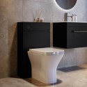 ASHBLKWC 500mm Black Back to Wall Toilet Unit Only - Ashford