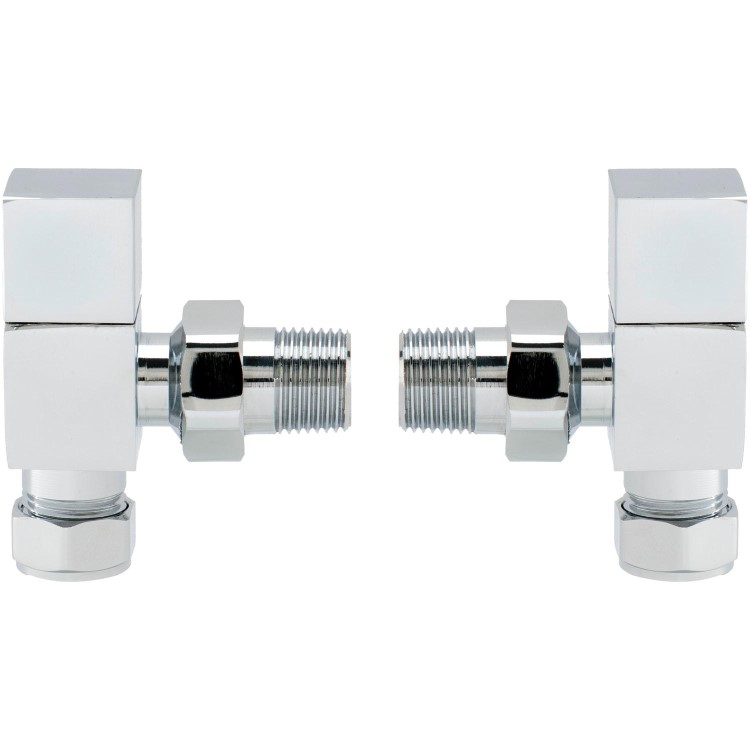 Pair of Angle Square Head Radiator Valves