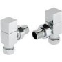 Pair of Angle Square Head Radiator Valves