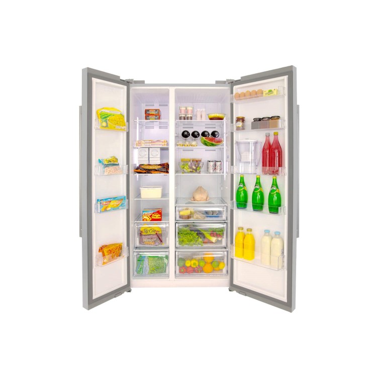 GRADE A2 - Beko ASL141S Silver No Frost American Fridge Freezer