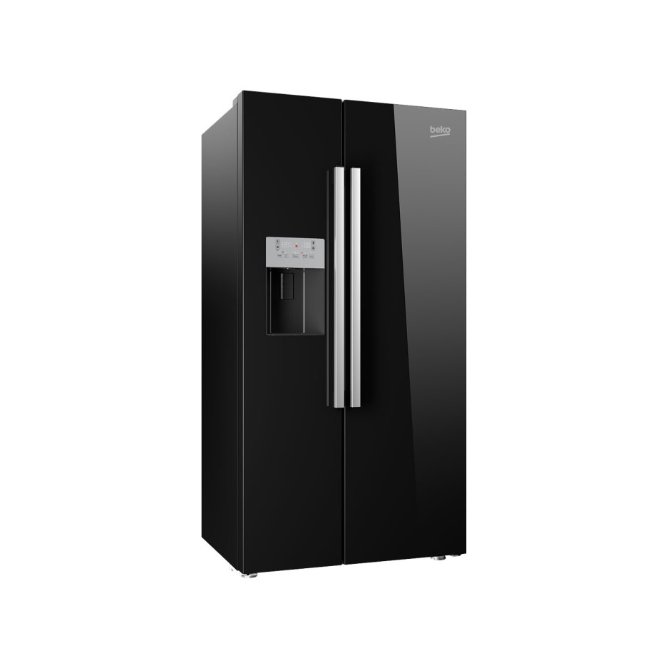 Beko ASN541B Black American Fridge Freezer With Nonplumbed Ice And Water Dispenser Appliances