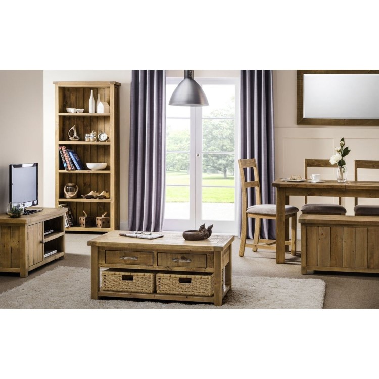 Julian Bowen Aspen Large Pine TV Unit with Storage - TV's up to 50"
