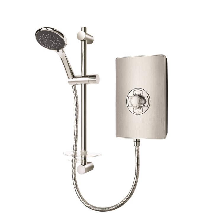 Triton Aspirante 8.5kw Brushed Steel Electric Shower