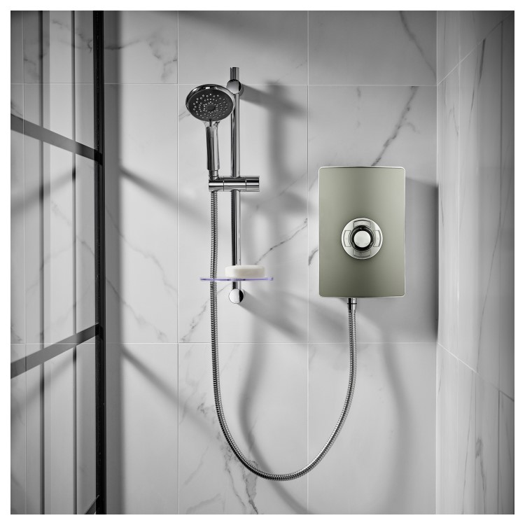 Triton Aspirante 8.5kW Gun Metal Electric Shower