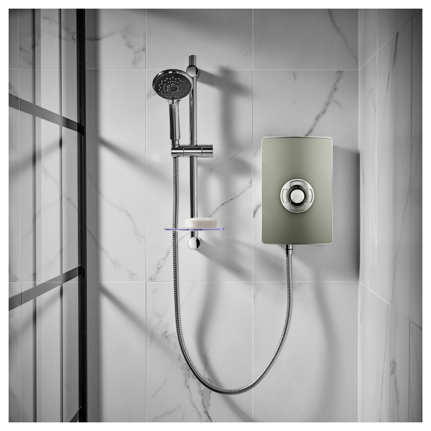 Triton Aspirante 9.5kw Gun Metal Electric Shower