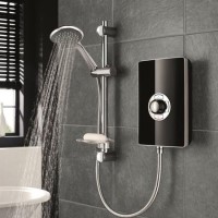 GRADE A1 - Triton Aspirante 9.5kw Electric Shower - Gloss Black