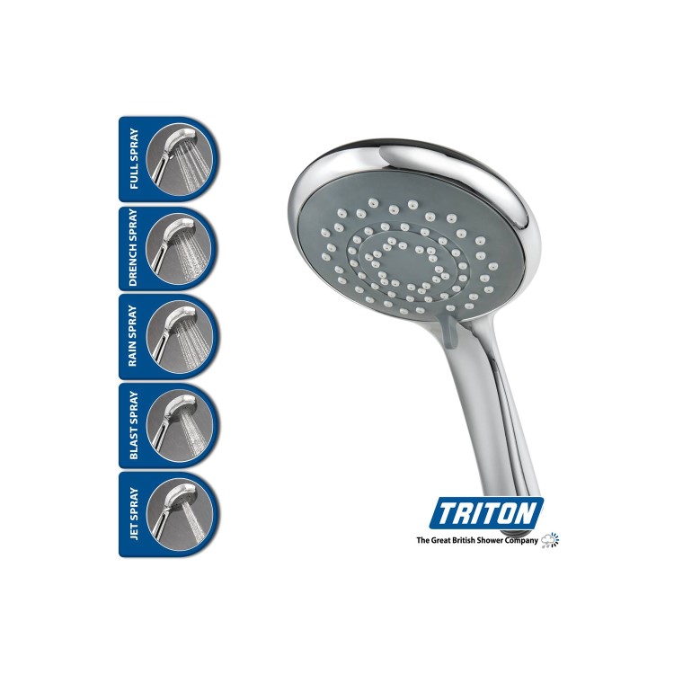 GRADE A2 - Triton Aspirante 9.5kw Electric Shower - Matte Black