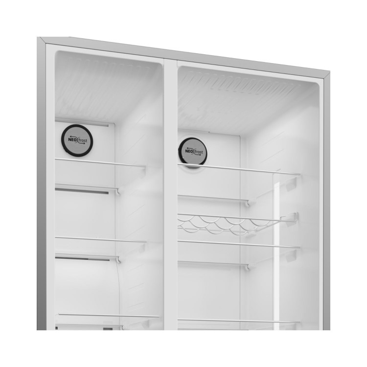 Beko 571 Litre Side-By-Side American Fridge Freezer - Black Steel