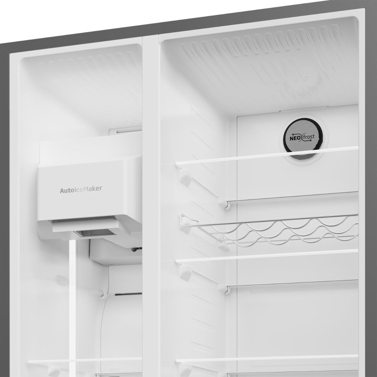 Refurbished Beko ASP342VPZ 571 Litre Frost Free American Fridge Freezer with Plumbed Ice and Water Dispenser Black