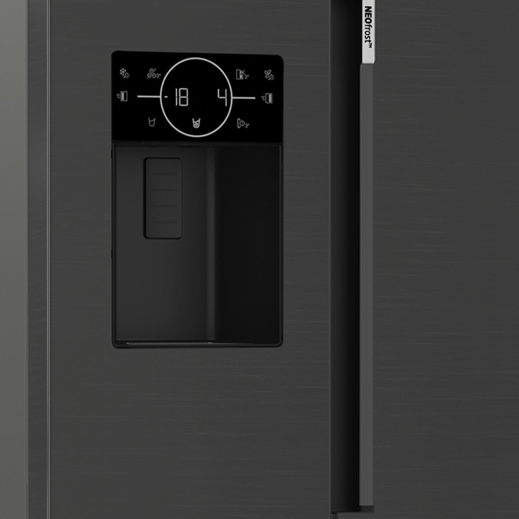 Refurbished Beko ASP342VPZ 571 Litre Frost Free American Fridge Freezer with Plumbed Ice and Water Dispenser Black