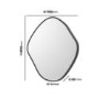 Pebble Black Backlit Heated Bathroom Mirror with Lights 760 x 800mm - Aster