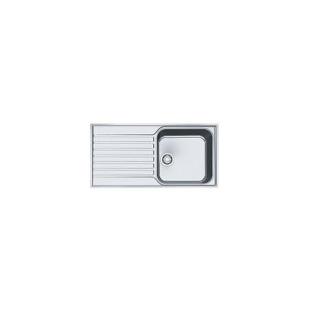 Franke ASX611-100 Ascona Single Bowl Stainless Steel Sink with Reversible Drainer