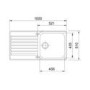 Franke ASX611-100 Ascona Single Bowl Stainless Steel Sink with Reversible Drainer