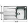 Franke ASX611 Ascona Single Bowl Stainless Steel Sink with Reversible Drainer