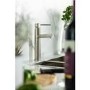 Abode AT1089 Single Lever Hydrus Tower Kitchen Mixer Tap - Brushed Steel