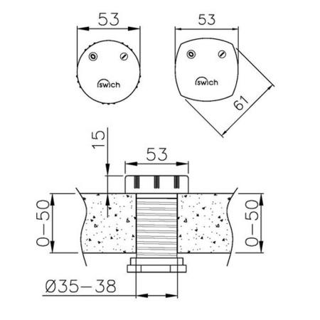 Abode AT2054 Swich Water Filter Diverter - Round Handle in Chrome with Hard Water Filter