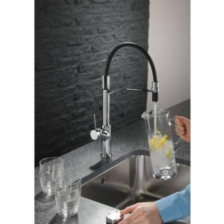 Abode AT2056 Swich Water Filter Diverter Square Handle with Hard Water Filter - Chrome
