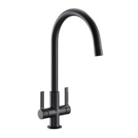 Abode Pico Dual Lever Kitchen Mixer Tap - Matte Black