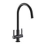 Abode Pico Dual Lever Kitchen Mixer Tap - Matte Black