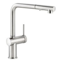 Abode Fraction Pull Out Kitchen Mixer Tap - Brushed Nickel
