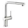 Abode Fraction Pull Out Kitchen Mixer Tap - Brushed Nickel
