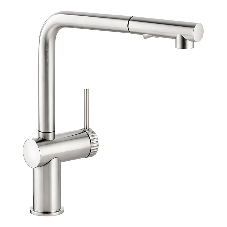 Abode Fraction Pull Out Kitchen Mixer Tap - Brushed Nickel