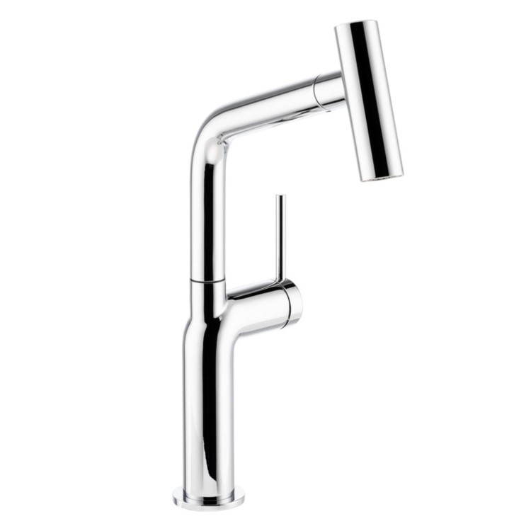 Abode Tubist T Pull Out Spray Single Lever Kitchen Mixer Tap - Chrome
