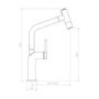 Abode Tubist T Pull Out Spray Single Lever Kitchen Mixer Tap - Chrome