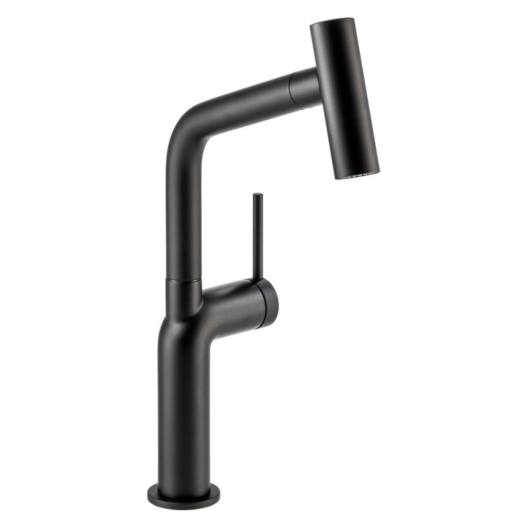 Abode Tubist T Pull Out Spray Kitchen Tap - Matt Black