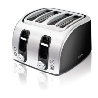 AEG AT7104B-U 4 Slot Stainless Steel Toaster Gloss Black