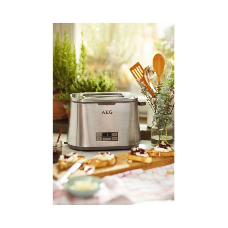 GRADE A2 - AEG AT7800-U 7 Series 2-slice Toaster With Timer Stainless Steel