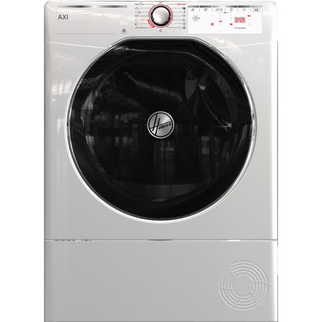 Hoover ATDHY10A2TKEX AXI Aquavision Freestanding 10kg Hybrid Heat Pump Tumble Dryer With WiFi - White With Tinted Door