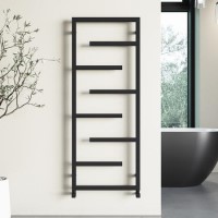 Black Designer Towel Radiator 1270 x 500mm - Atka