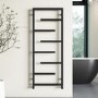 Black Designer Towel Radiator 1270 x 500mm - Atka