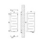 Black Designer Towel Radiator 1270 x 500mm - Atka