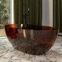Red Freestanding Double Ended Transparent Resin Bath 1700 x 750mm - Aurea