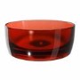 Red Round Transparent Resin Countertop Basin 400mm - Aurea