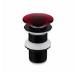 Red Transparent Click Clack Unslotted Basin Waste - Aurea