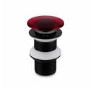 Red Transparent Click Clack Unslotted Basin Waste - Aurea