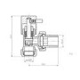 Black Knurled Round Angled Radiator Valves